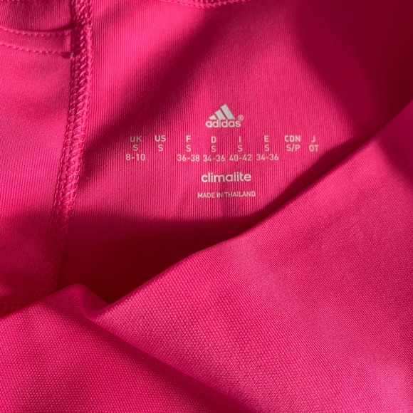 adidas pink tie dye cropped leggings pants size small - Picture 3 of 3